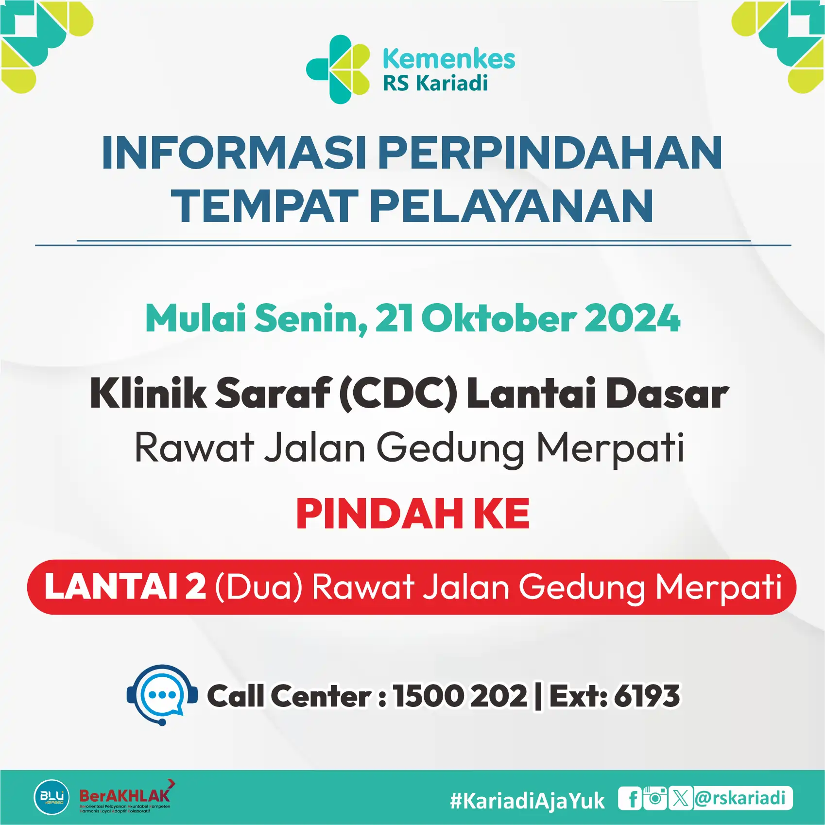 Gambar Konten Informasi Perubahan Tempat Pelayanan